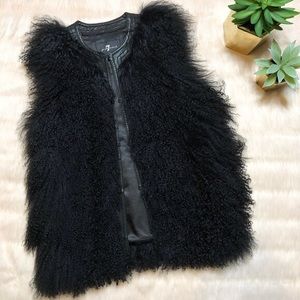 [7 for All Mankind] Mongolian fur vest